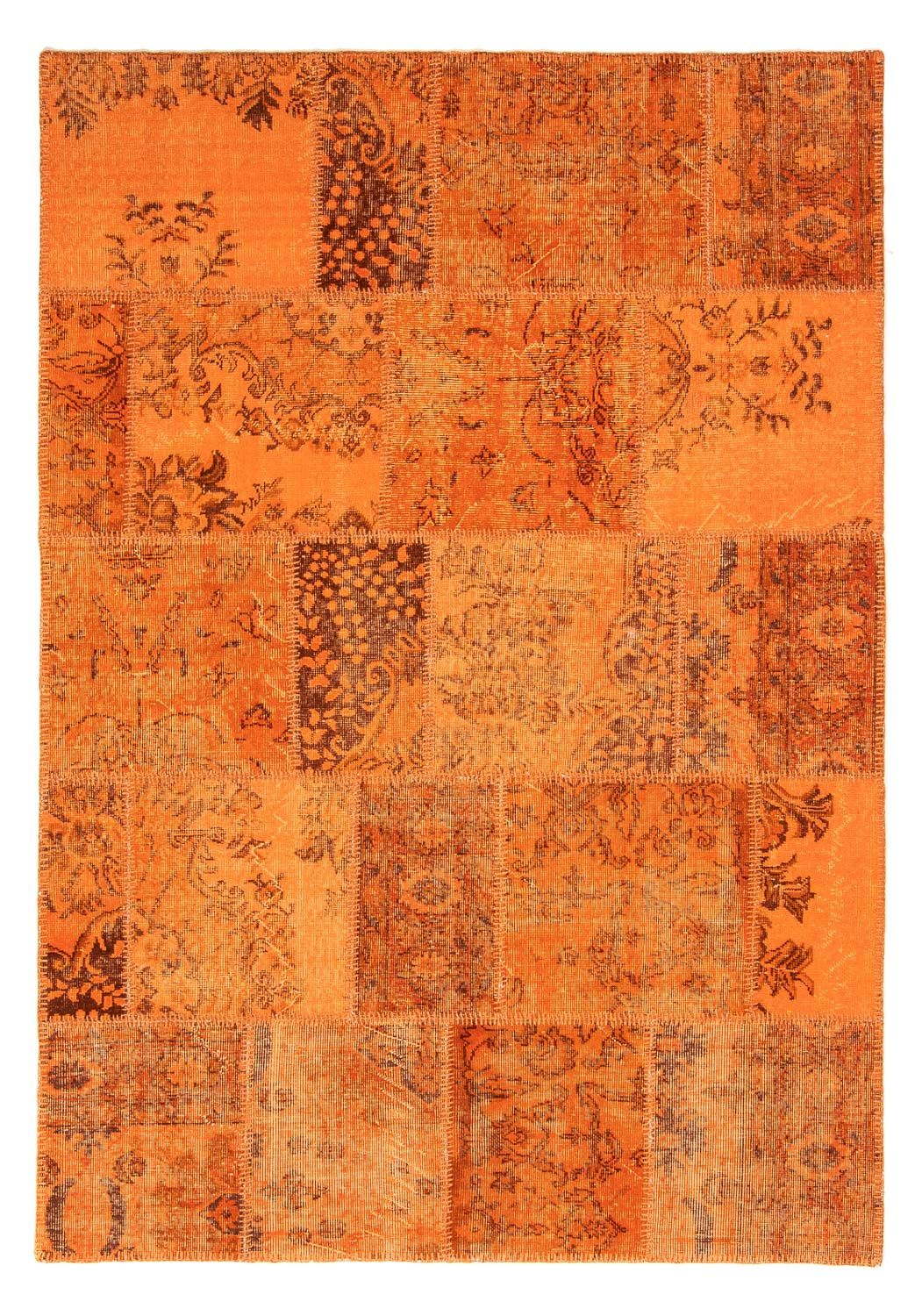 Patchwork Teppich 240 x 170 cm - braun