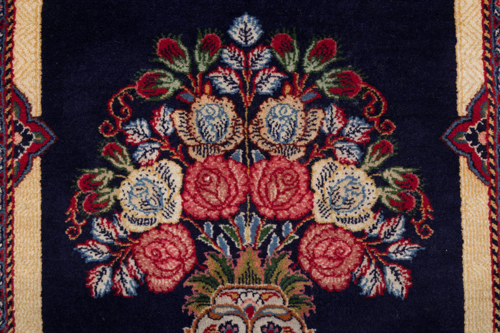 Perserteppich - Ghom - 126 x 70 cm - dunkelblau - Image 7