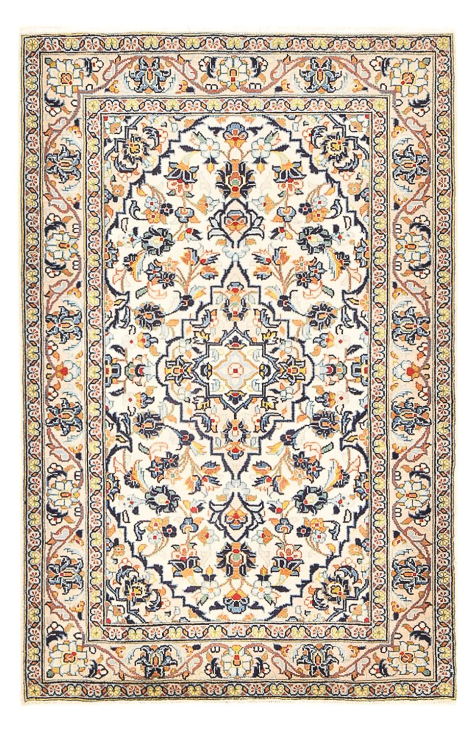 Perserteppich - Keshan - 147 x 95 cm - hellbeige