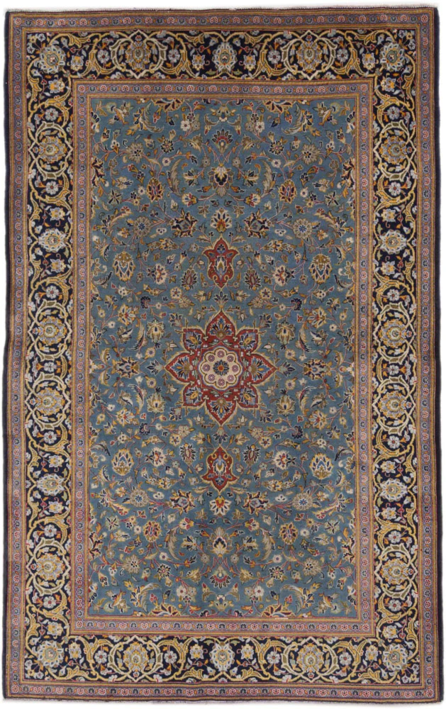 Perserteppich - Keshan - 205 x 135 cm - hellblau