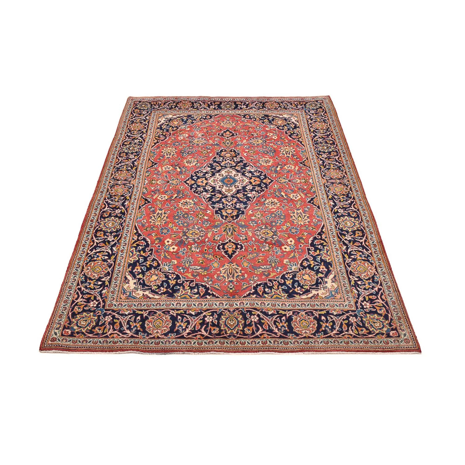 Perserteppich - Keshan - 205 x 141 cm - hellrot - Image 5