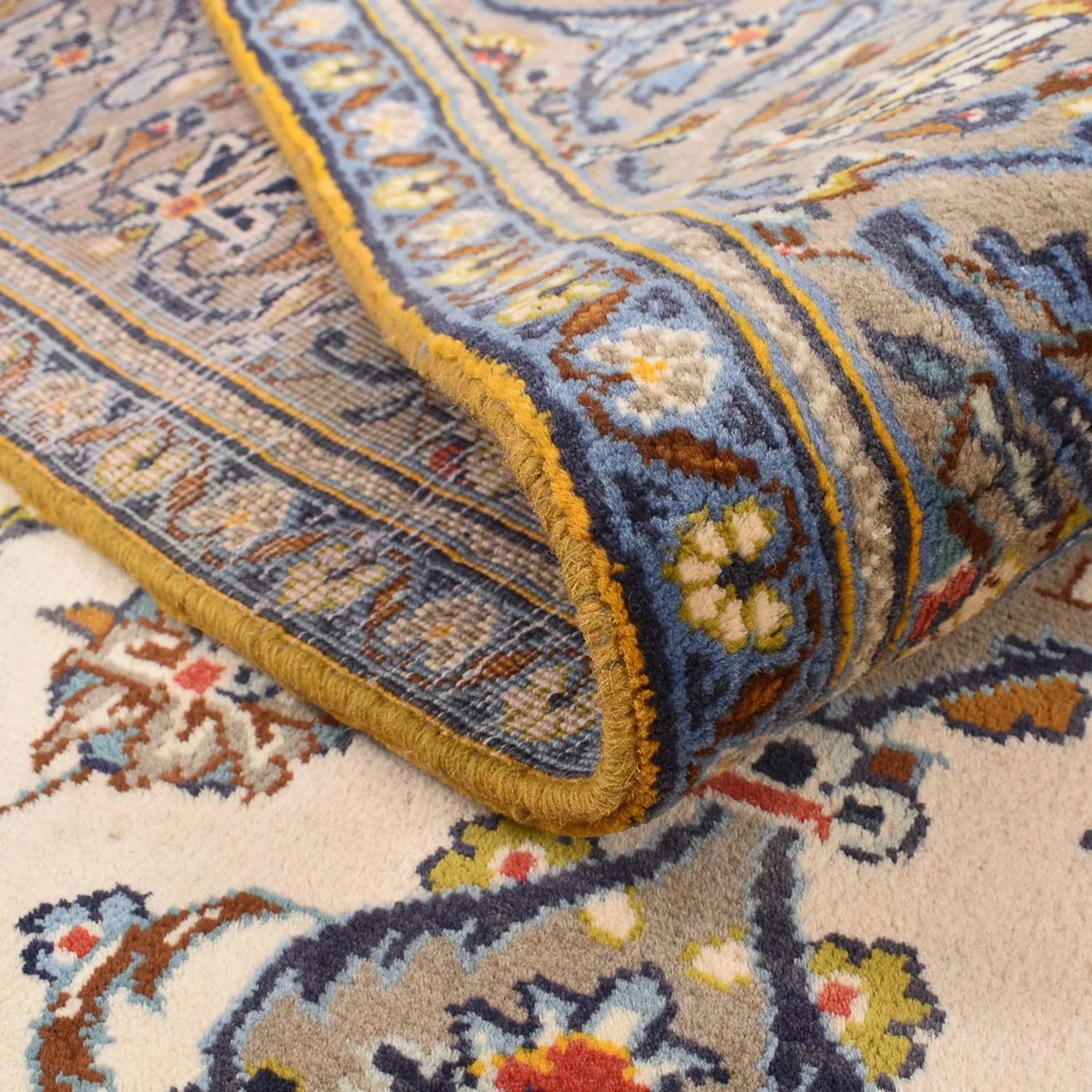 Perserteppich - Keshan - 230 x 145 cm - hellbeige - Image 4