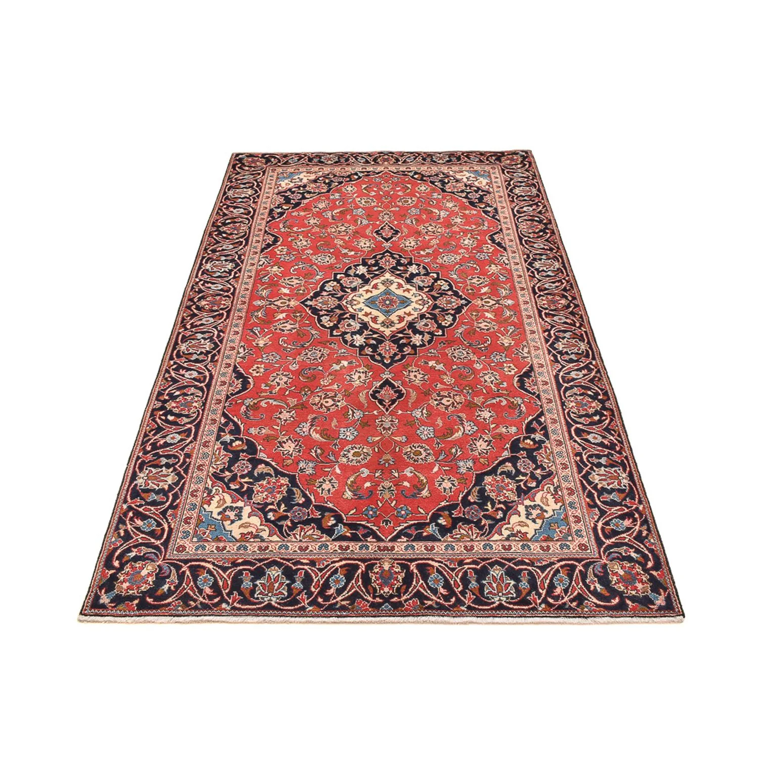 Perserteppich - Keshan - 253 x 134 cm - hellrot - Image 5