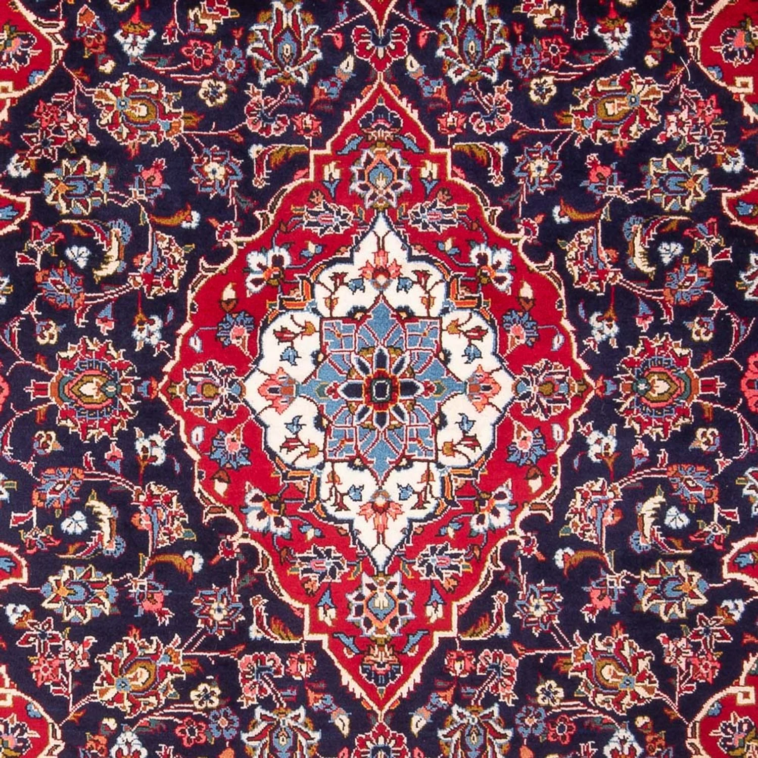 Perserteppich - Keshan - 300 x 200 cm - dunkelblau - Image 2