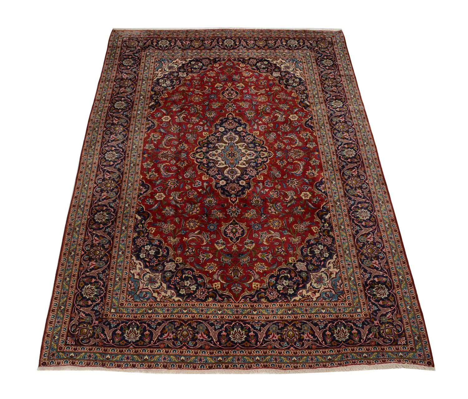 Perserteppich - Keshan 353 x 244 cm - rot - Image 5