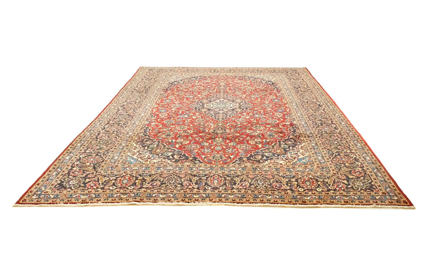 Perserteppich - Keshan 356 x 251 cm - rot - Image 5