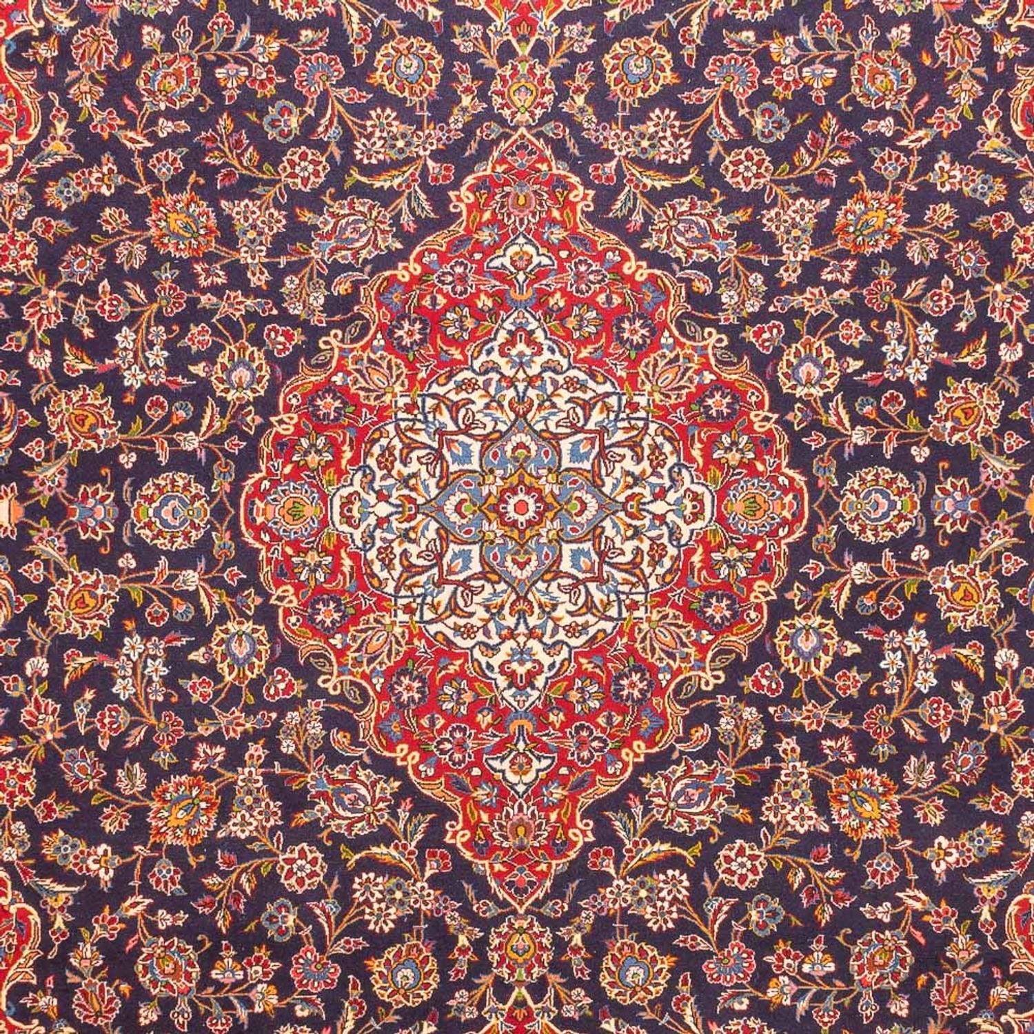Perserteppich - Keshan - 380 x 295 cm - dunkelblau - Image 2