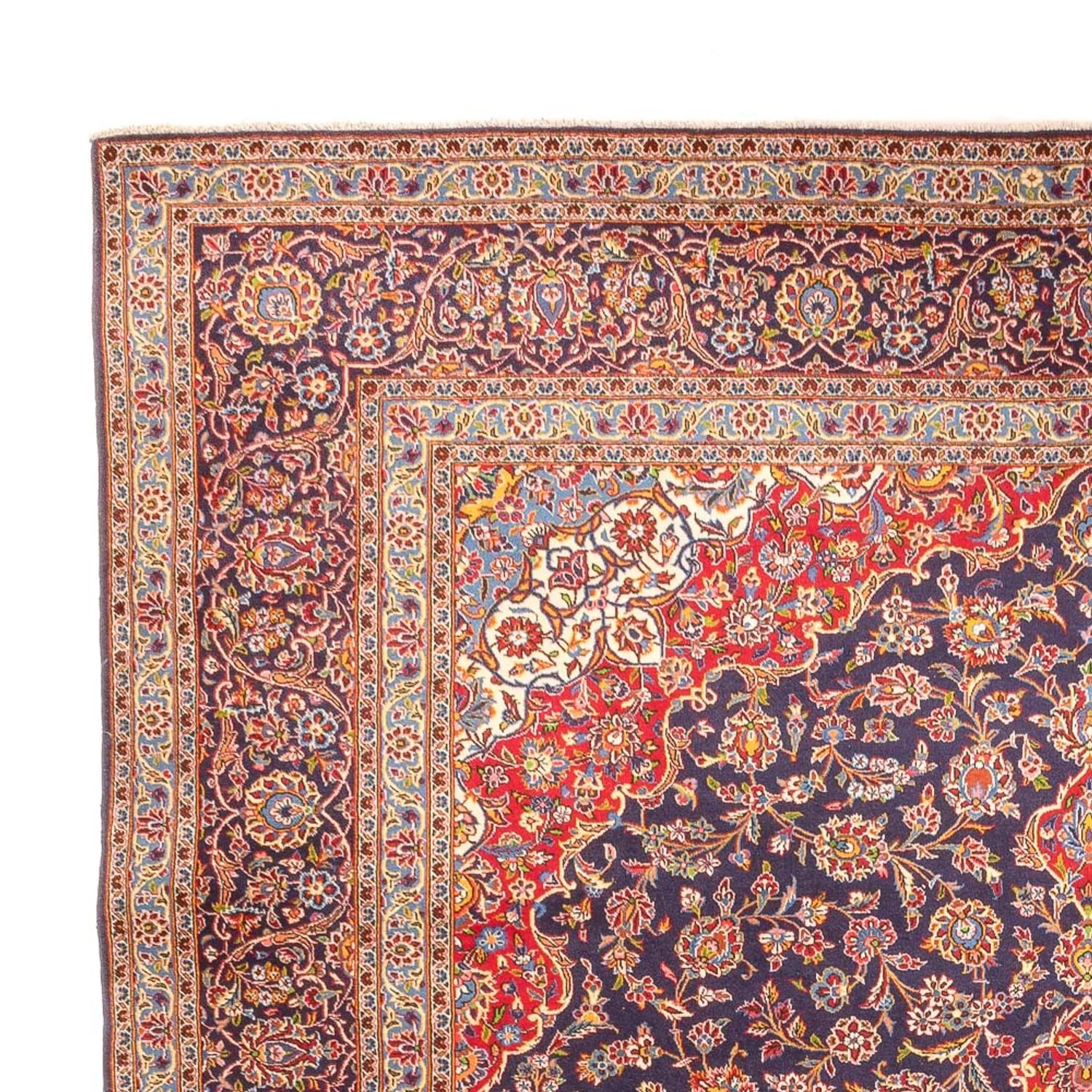 Perserteppich - Keshan - 380 x 295 cm - dunkelblau - Image 3