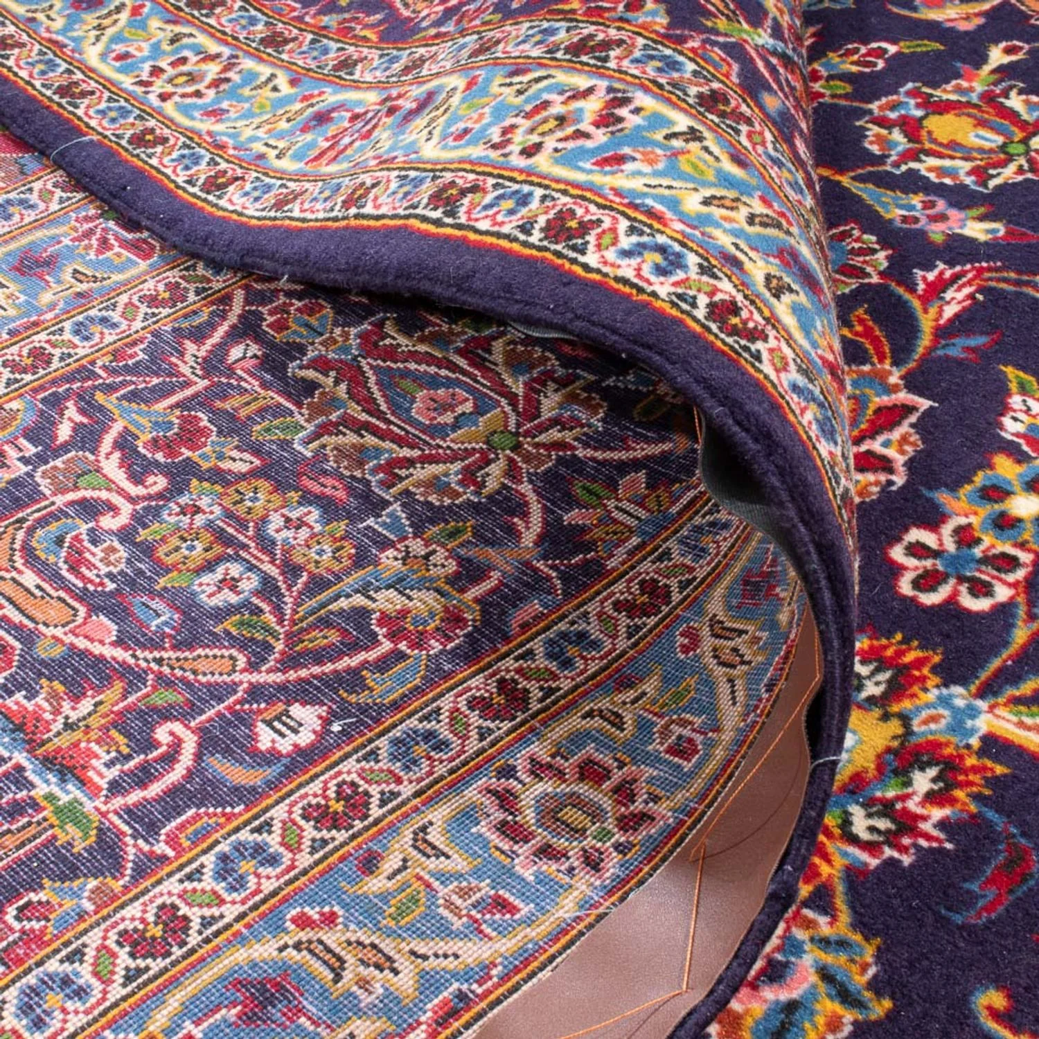 Perserteppich - Keshan - 380 x 295 cm - dunkelblau - Image 4