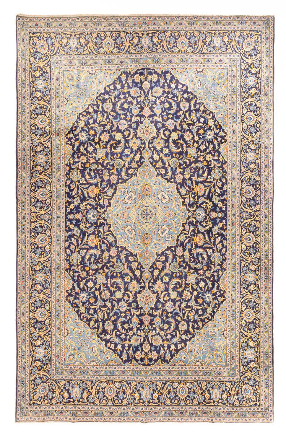 Perserteppich - Keshan quadratisch - 410 x 395 cm - dunkelblau