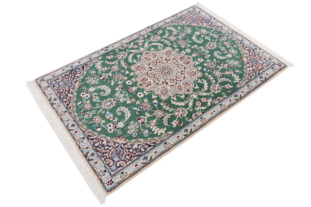 Perserteppich - Nain - 133 x 88 cm - grün - Image 3