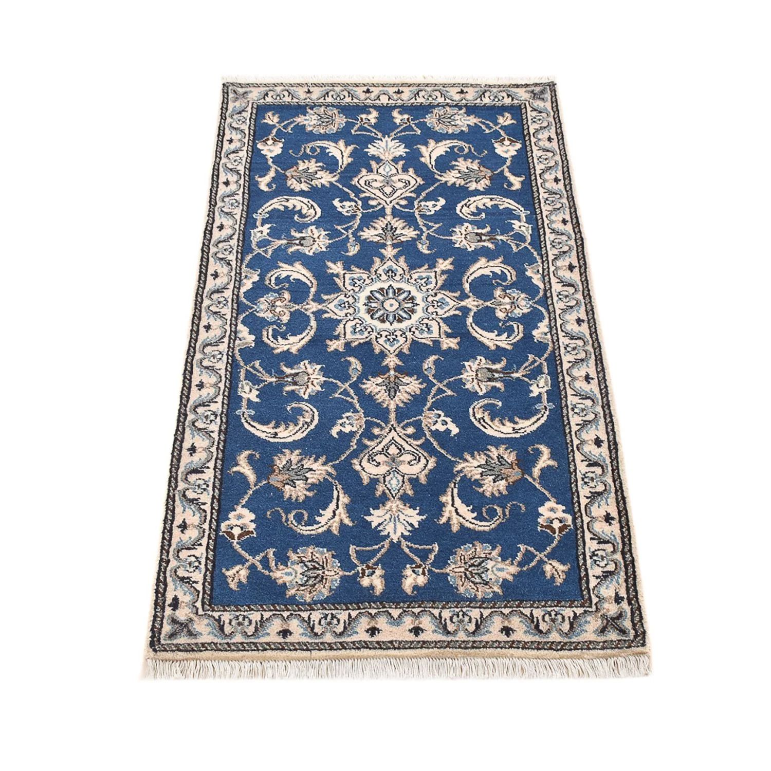Perserteppich - Nain - 135 x 67 cm - blau - Image 4