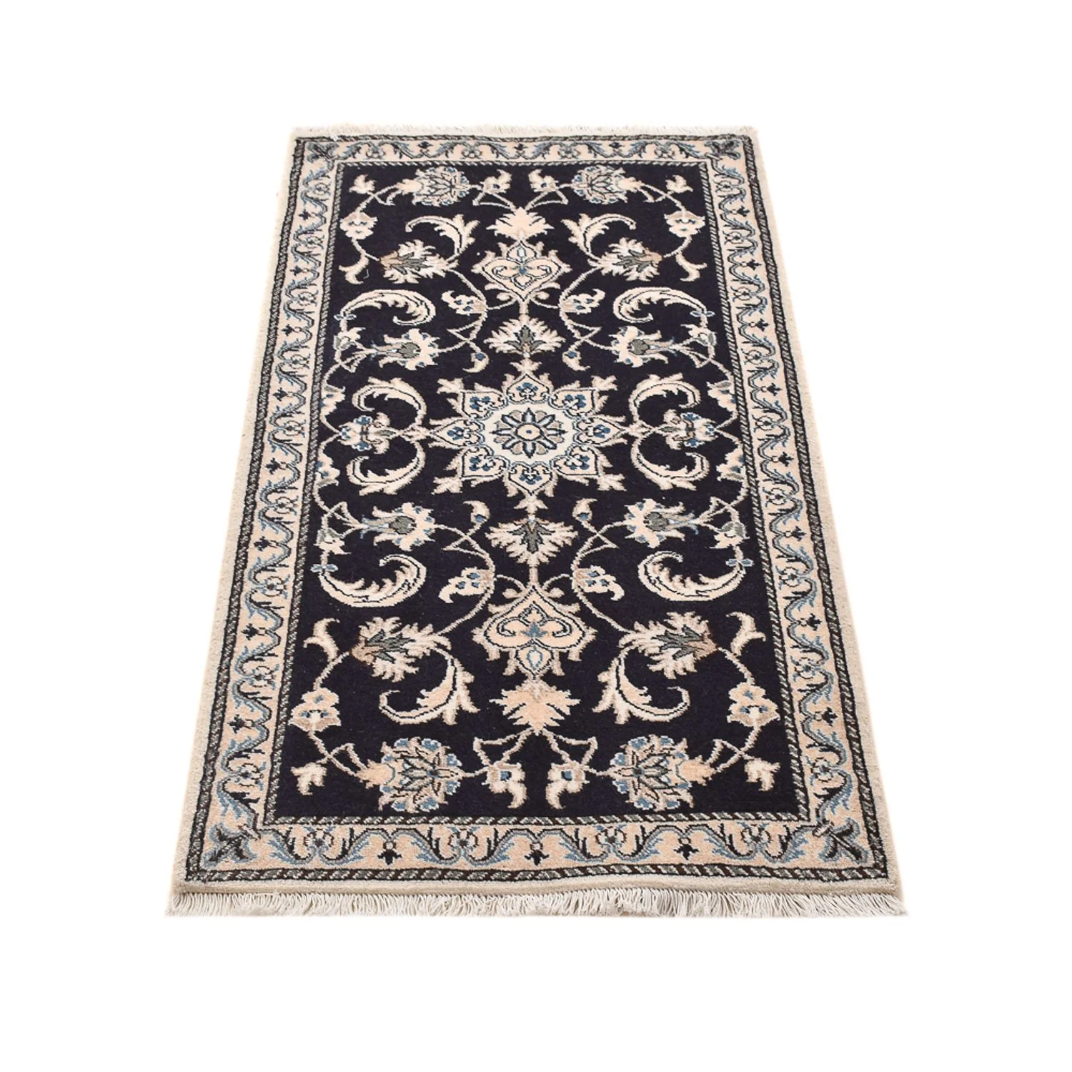 Perserteppich - Nain - 135 x 70 cm - dunkelblau - Image 4