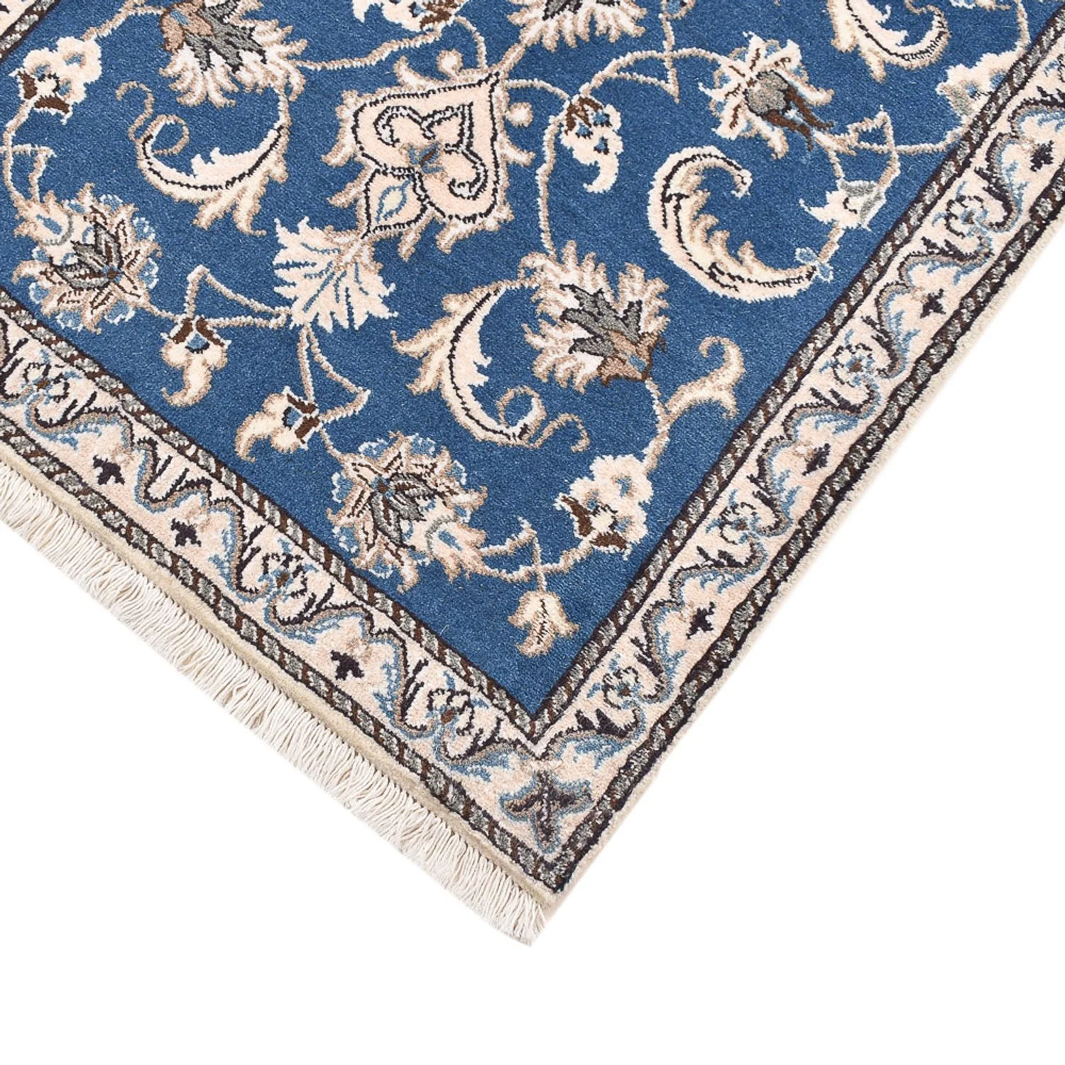 Perserteppich - Nain - 136 x 70 cm - blau - Image 2
