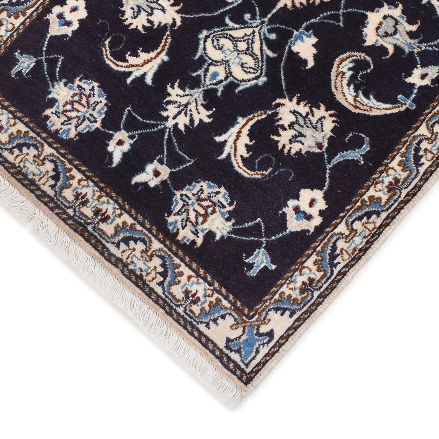 Perserteppich - Nain - 138 x 67 cm - dunkelblau - Image 2