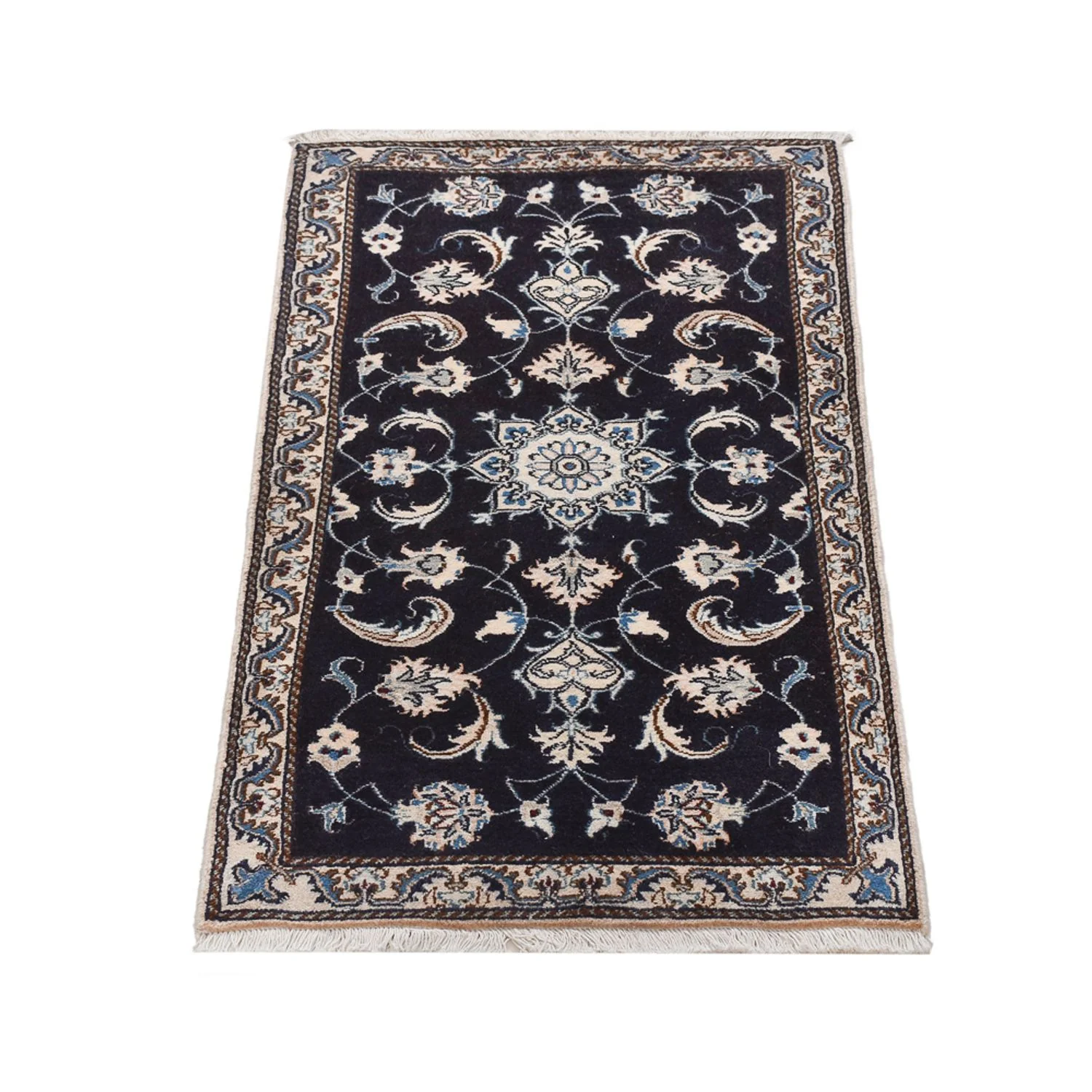 Perserteppich - Nain - 138 x 67 cm - dunkelblau - Image 4