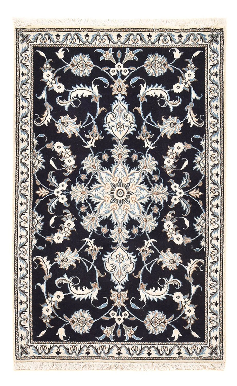 Perserteppich - Nain - 140 x 89 cm - dunkelblau