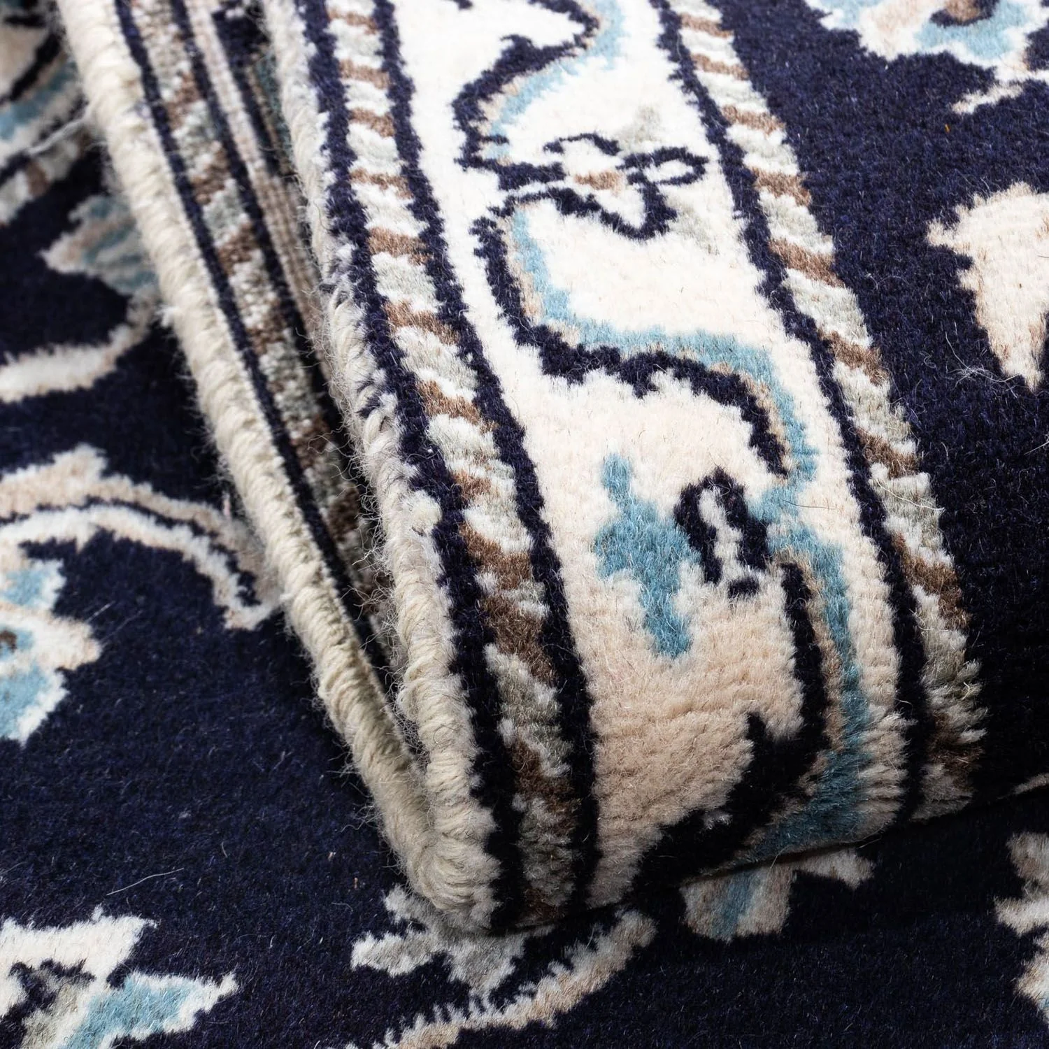 Perserteppich - Nain 142 x 66 cm - dunkelblau - Image 4