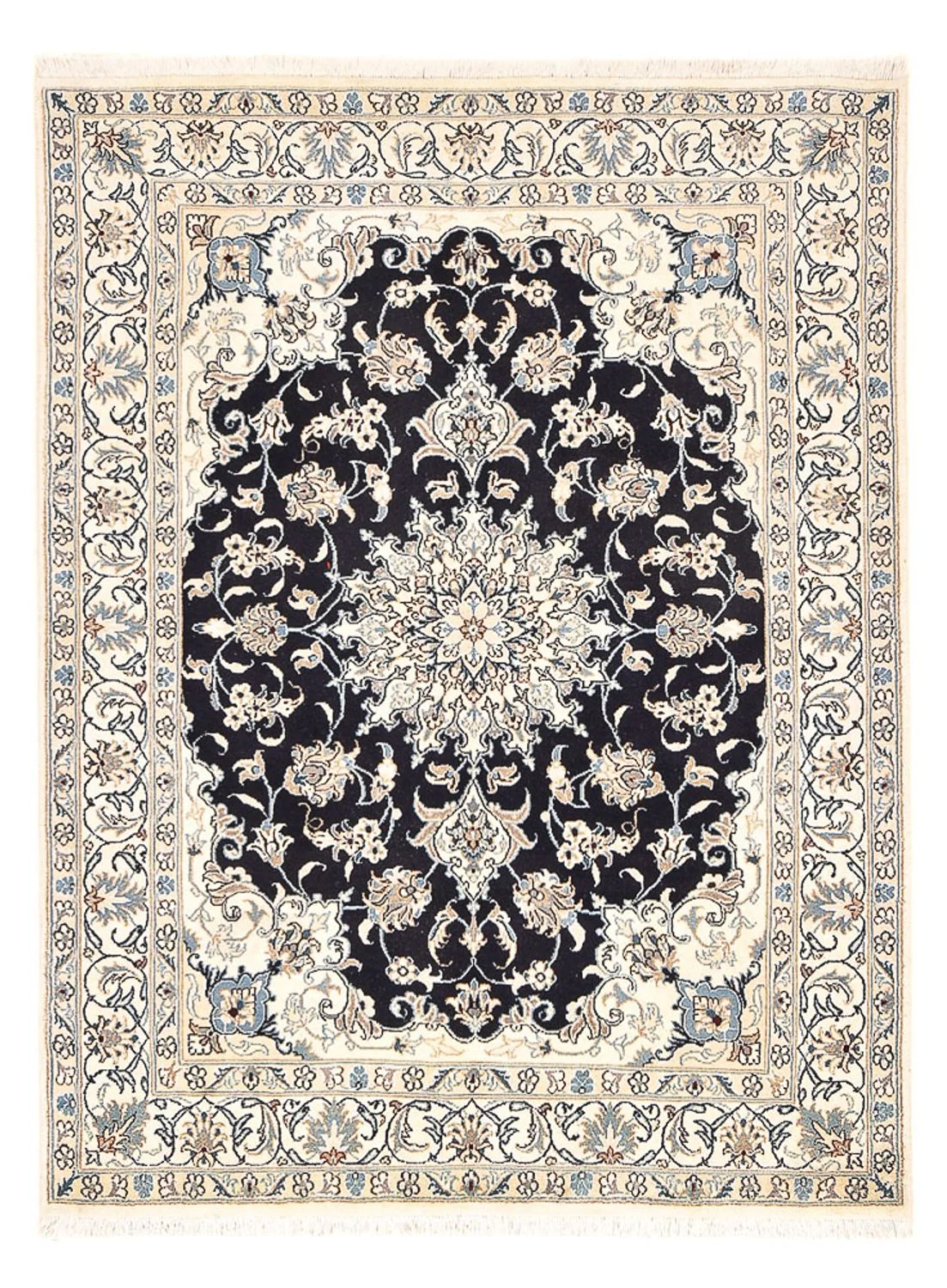 Perserteppich - Nain - 193 x 143 cm - dunkelblau