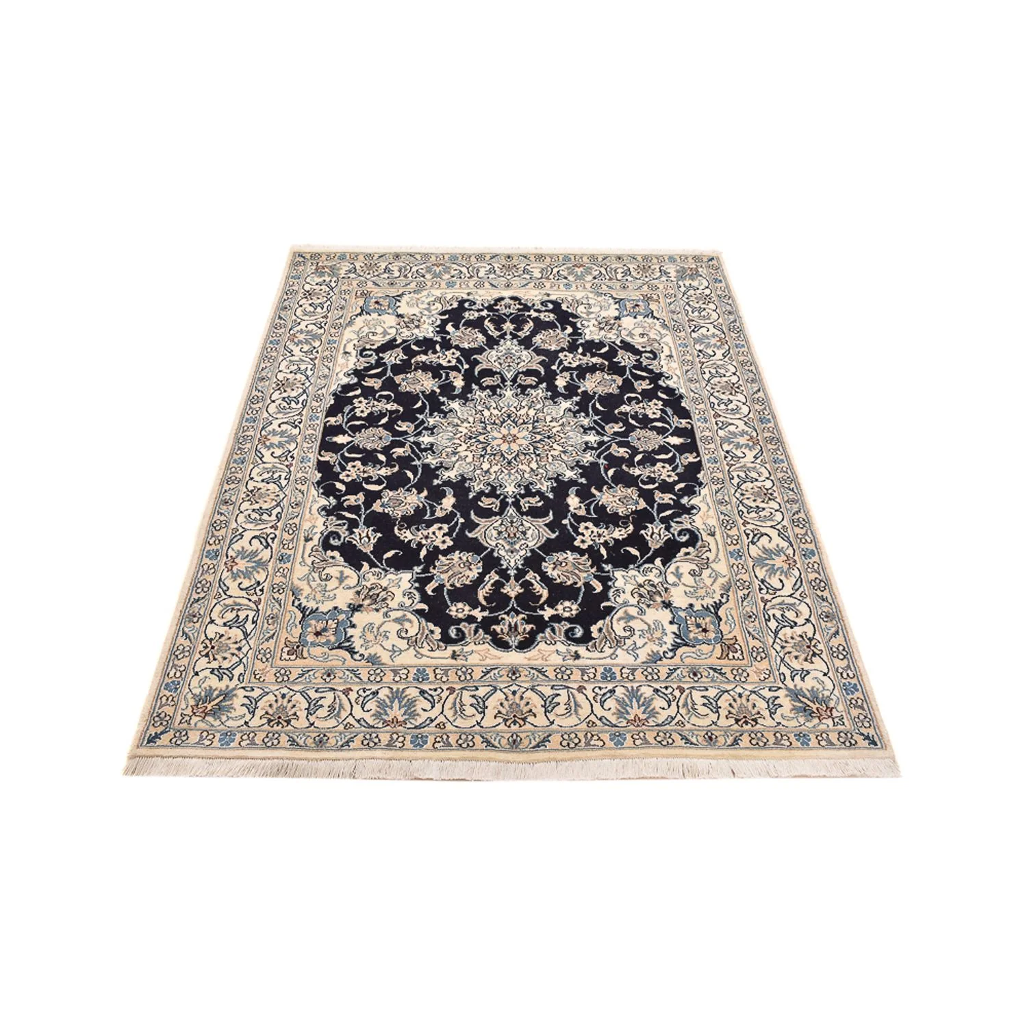 Perserteppich - Nain - 193 x 143 cm - dunkelblau - Image 5