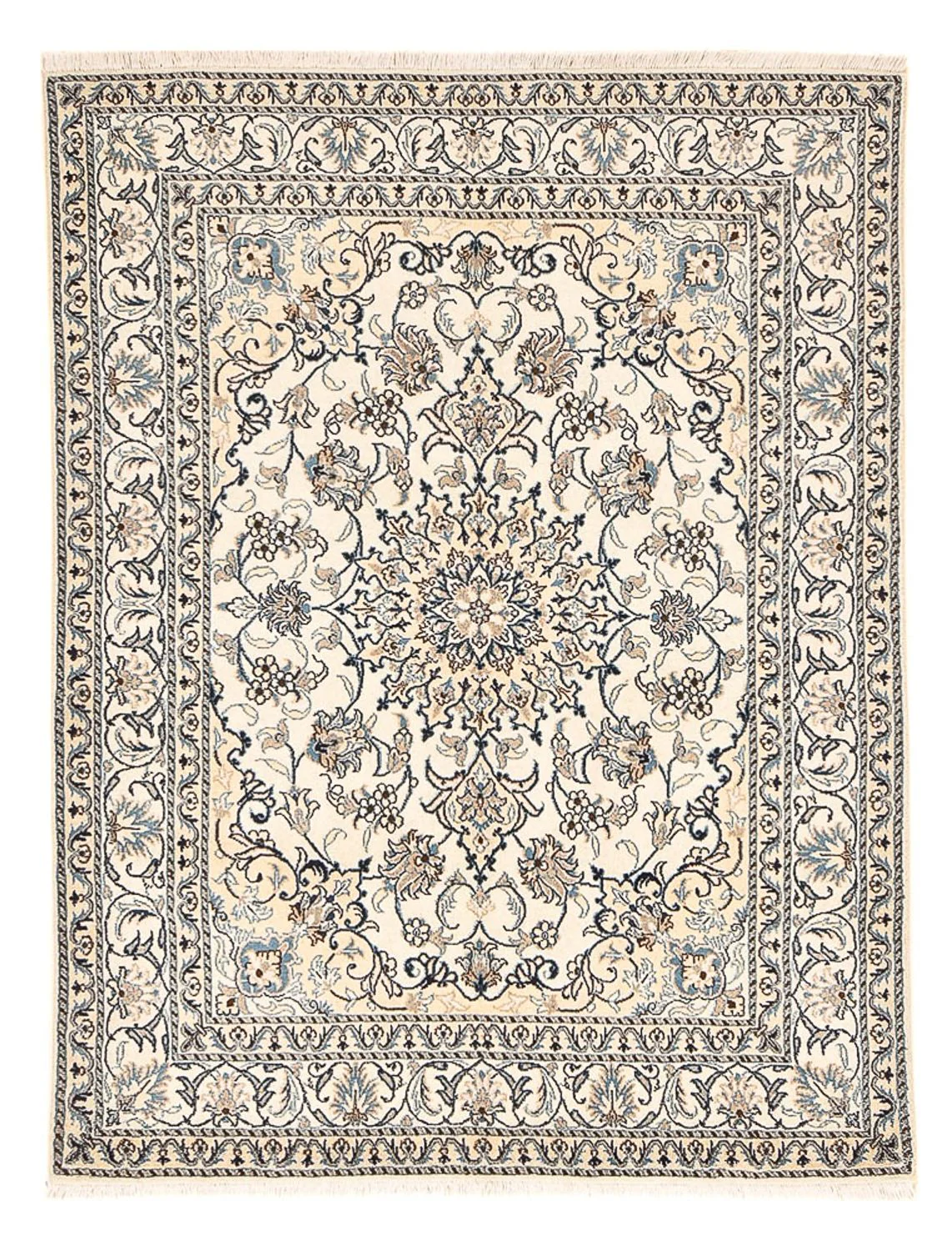 Perserteppich - Nain - 193 x 145 cm - hellbeige