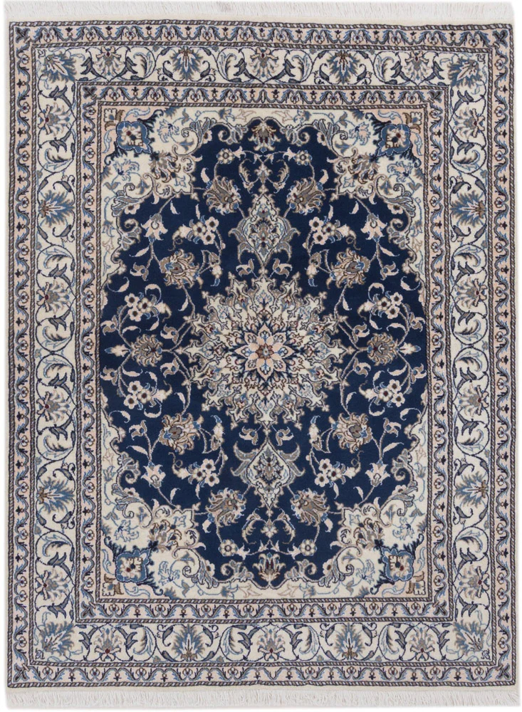 Perserteppich - Nain - 197 x 145 cm - dunkelblau