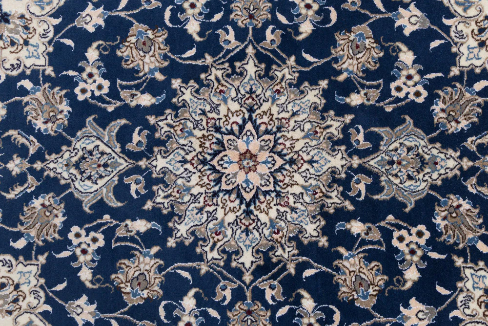 Perserteppich - Nain - 197 x 145 cm - dunkelblau - Image 8