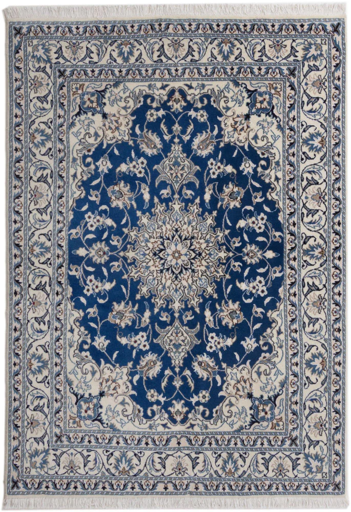 Perserteppich - Nain - 198 x 142 cm - blau