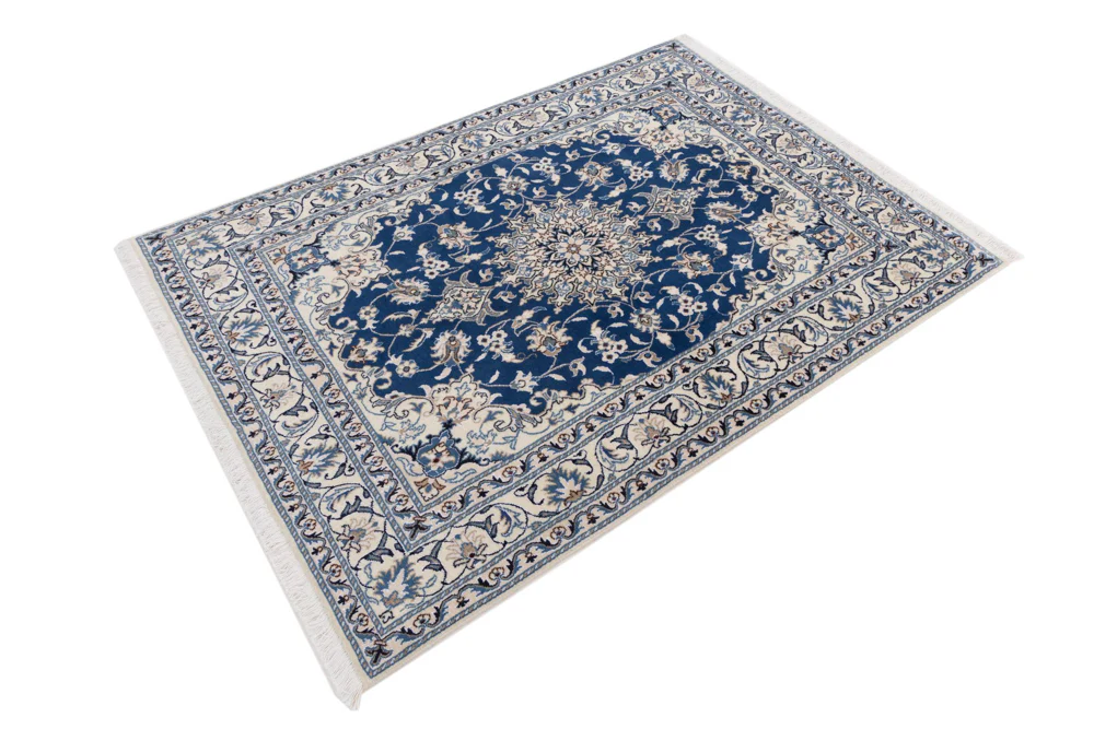 Perserteppich - Nain - 198 x 142 cm - blau - Image 3