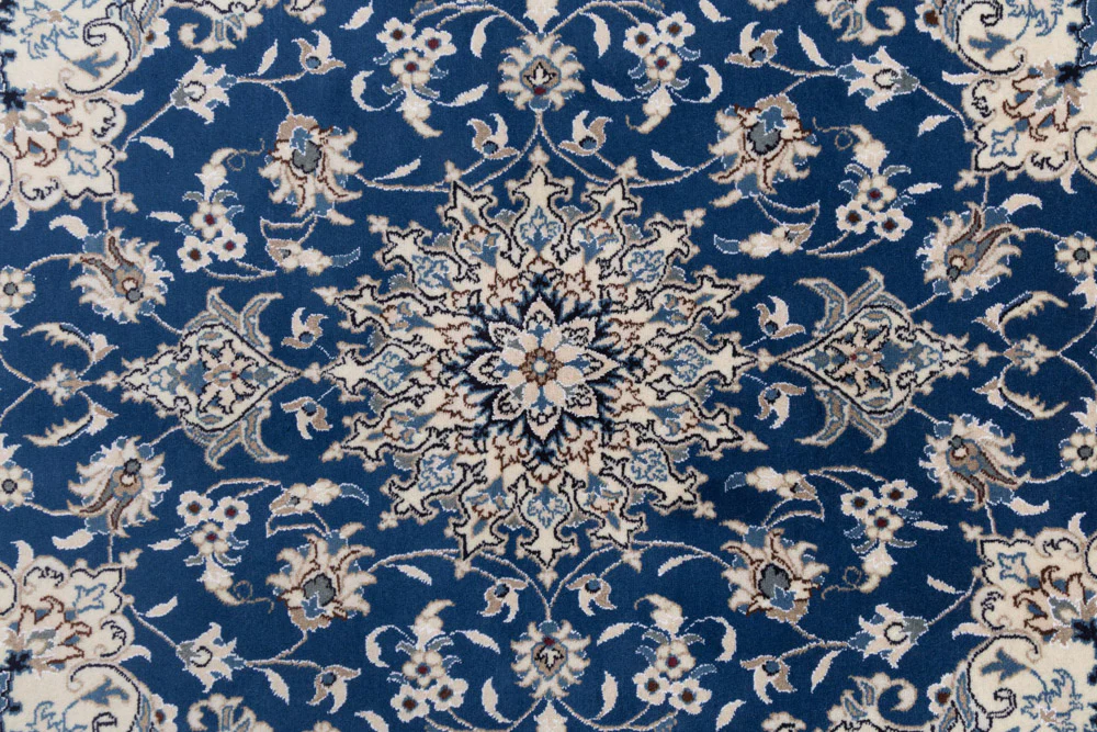 Perserteppich - Nain - 198 x 142 cm - blau - Image 8