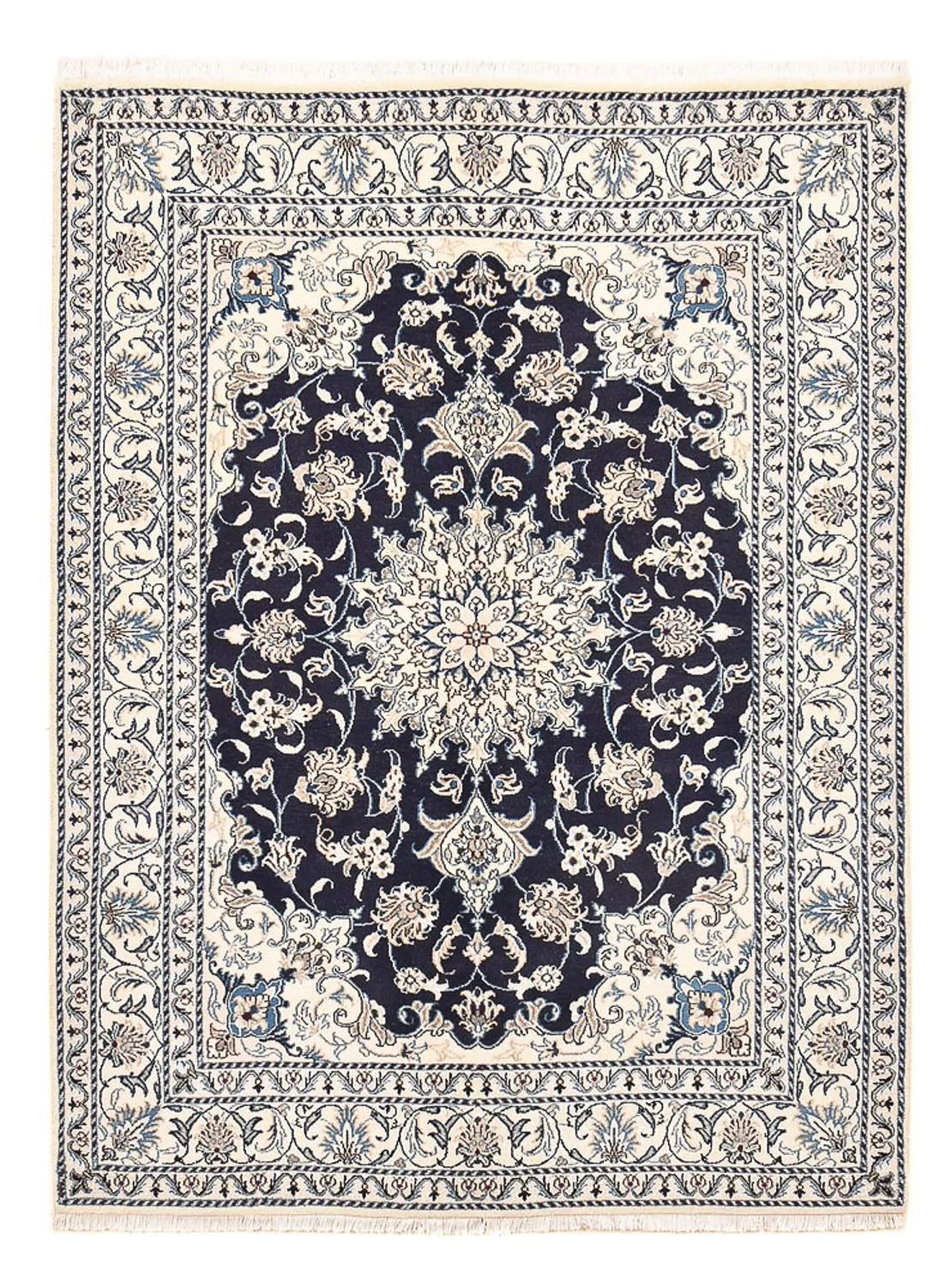 Perserteppich - Nain - 198 x 149 cm - dunkelblau
