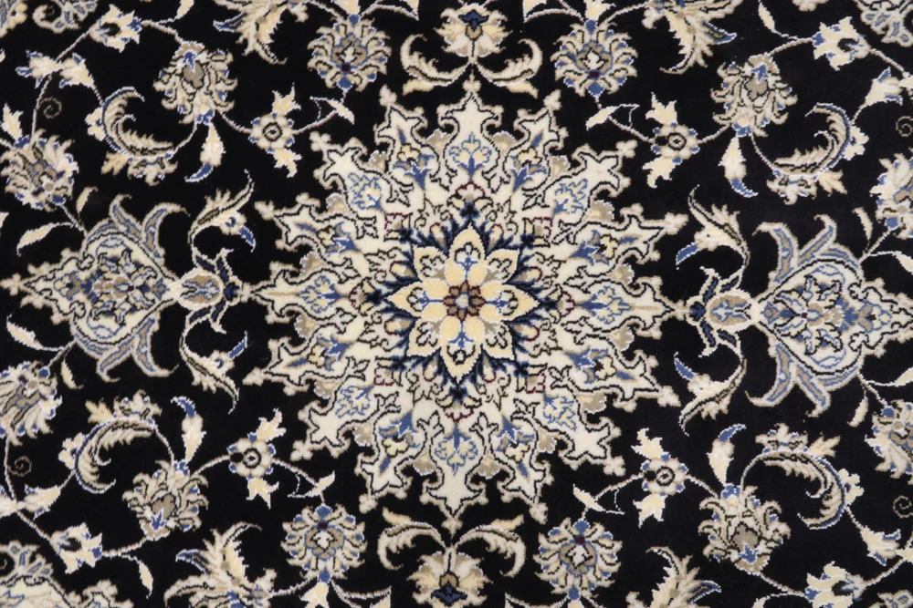 Perserteppich - Nain - 200 x 120 cm - dunkelblau - Image 4