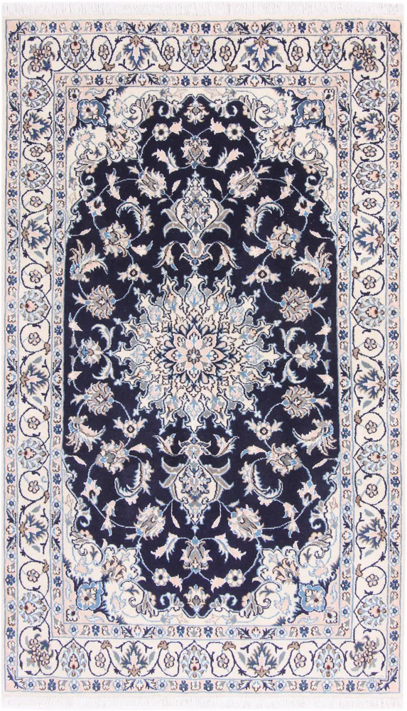 Perserteppich - Nain - 202 x 119 cm - dunkelblau