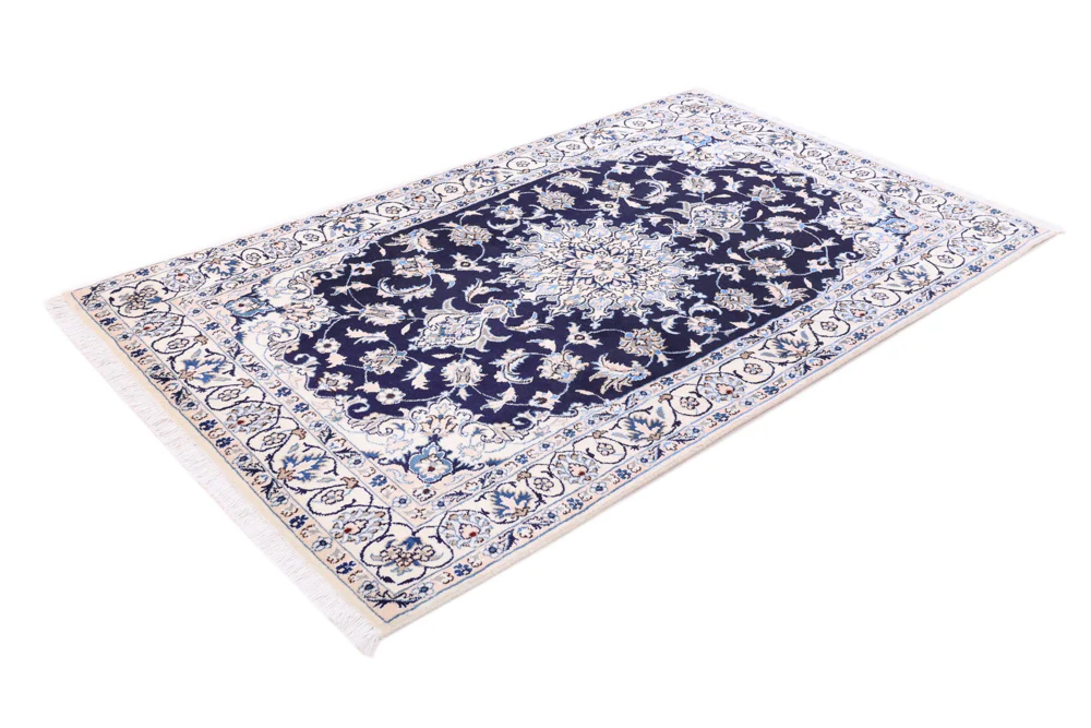 Perserteppich - Nain - 202 x 119 cm - dunkelblau - Image 2