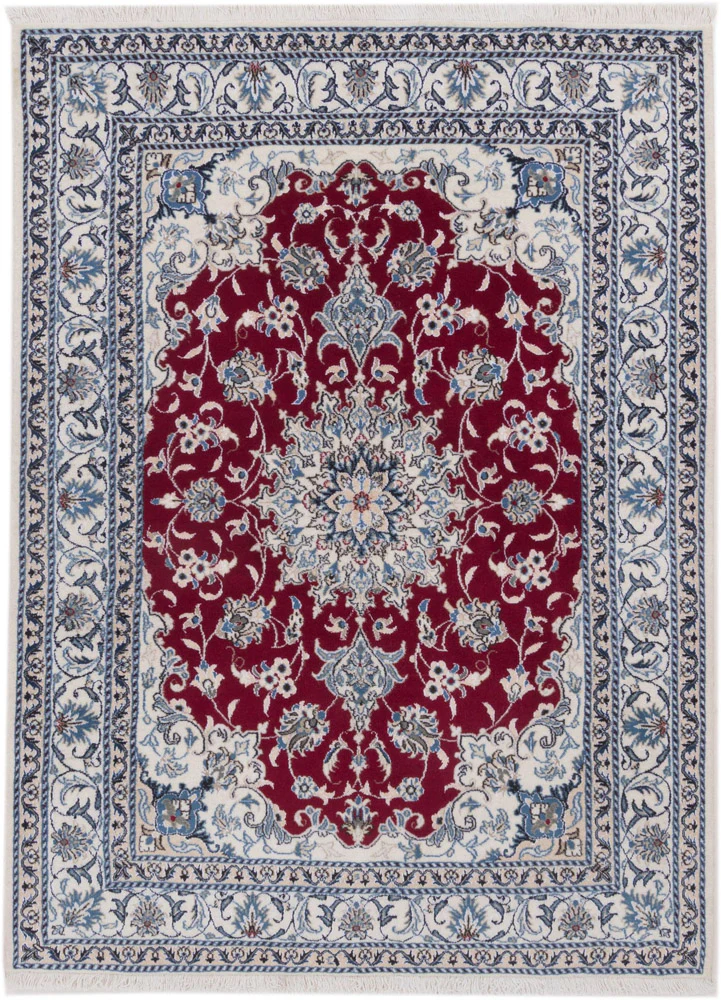 Perserteppich - Nain - 202 x 148 cm - rot