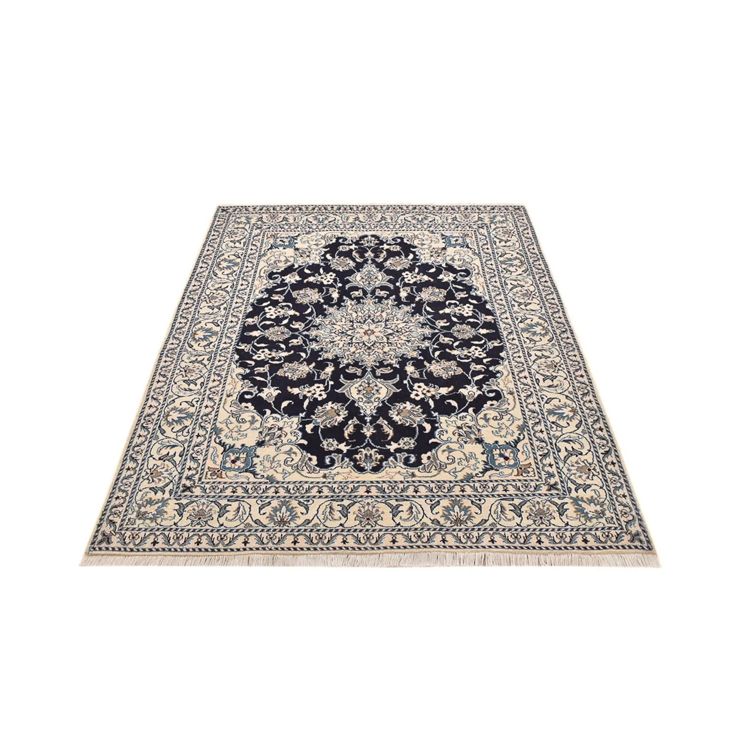 Perserteppich - Nain - 203 x 150 cm - dunkelblau - Image 5