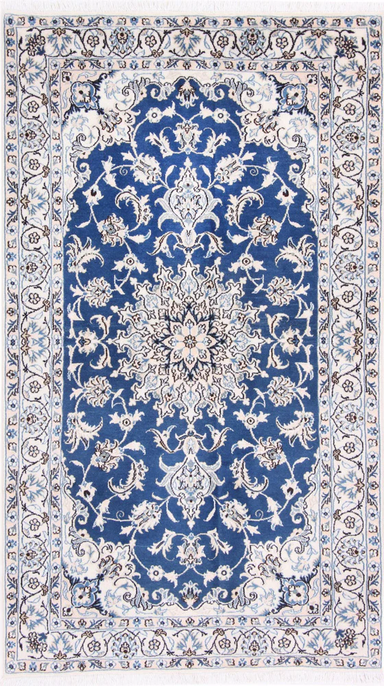 Perserteppich - Nain - 211 x 122 cm - blau