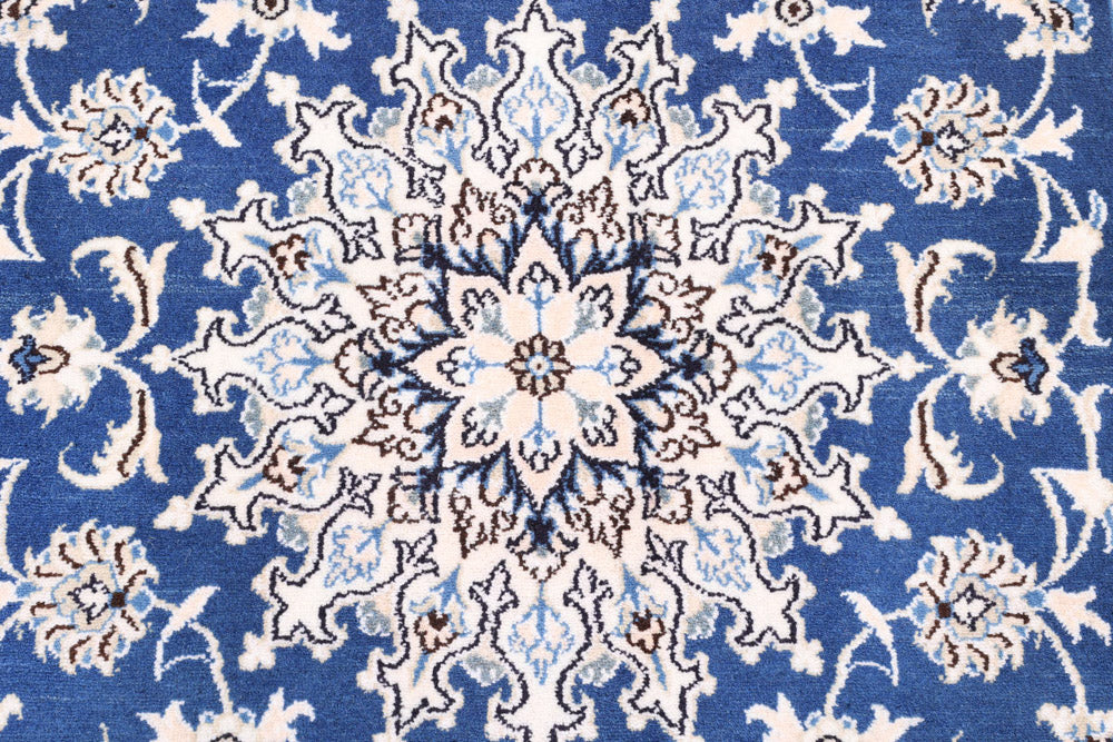 Perserteppich - Nain - 211 x 122 cm - blau - Image 7