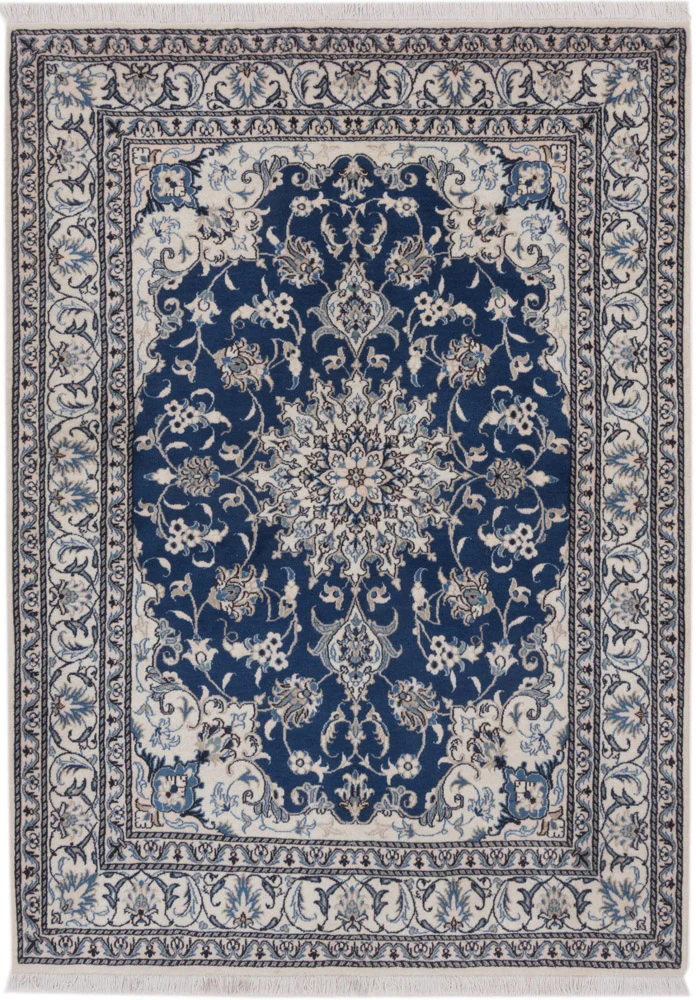 Perserteppich - Nain - 217 x 154 cm - dunkelblau