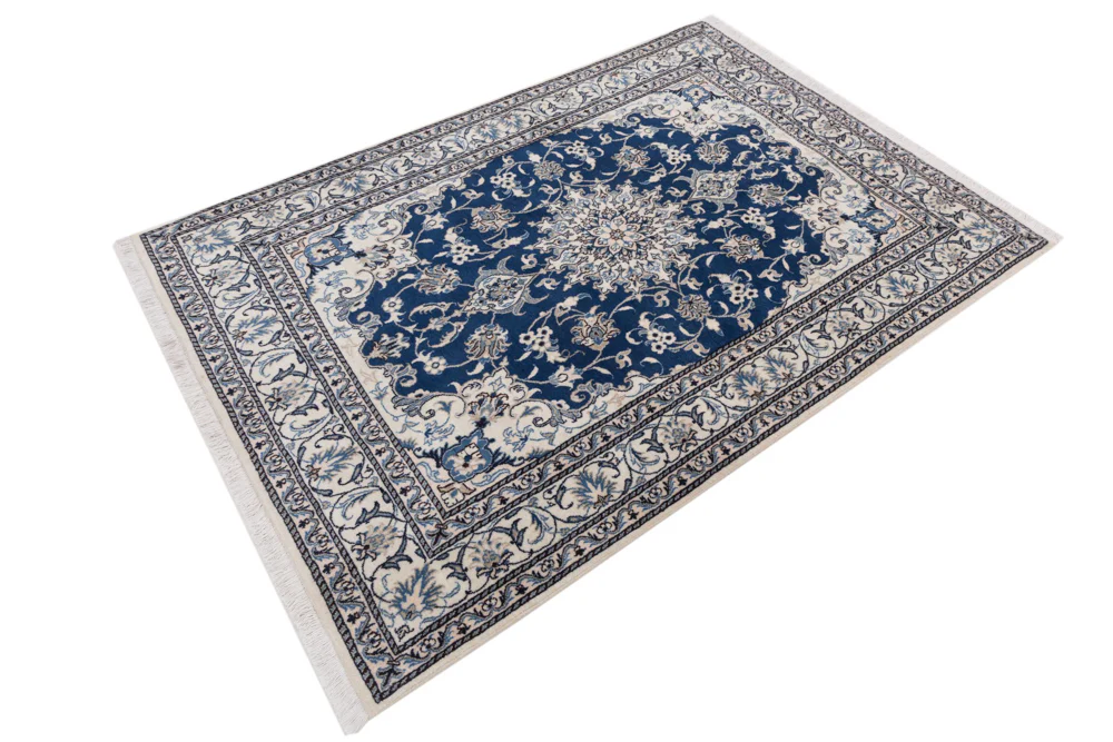 Perserteppich - Nain - 217 x 154 cm - dunkelblau - Image 3