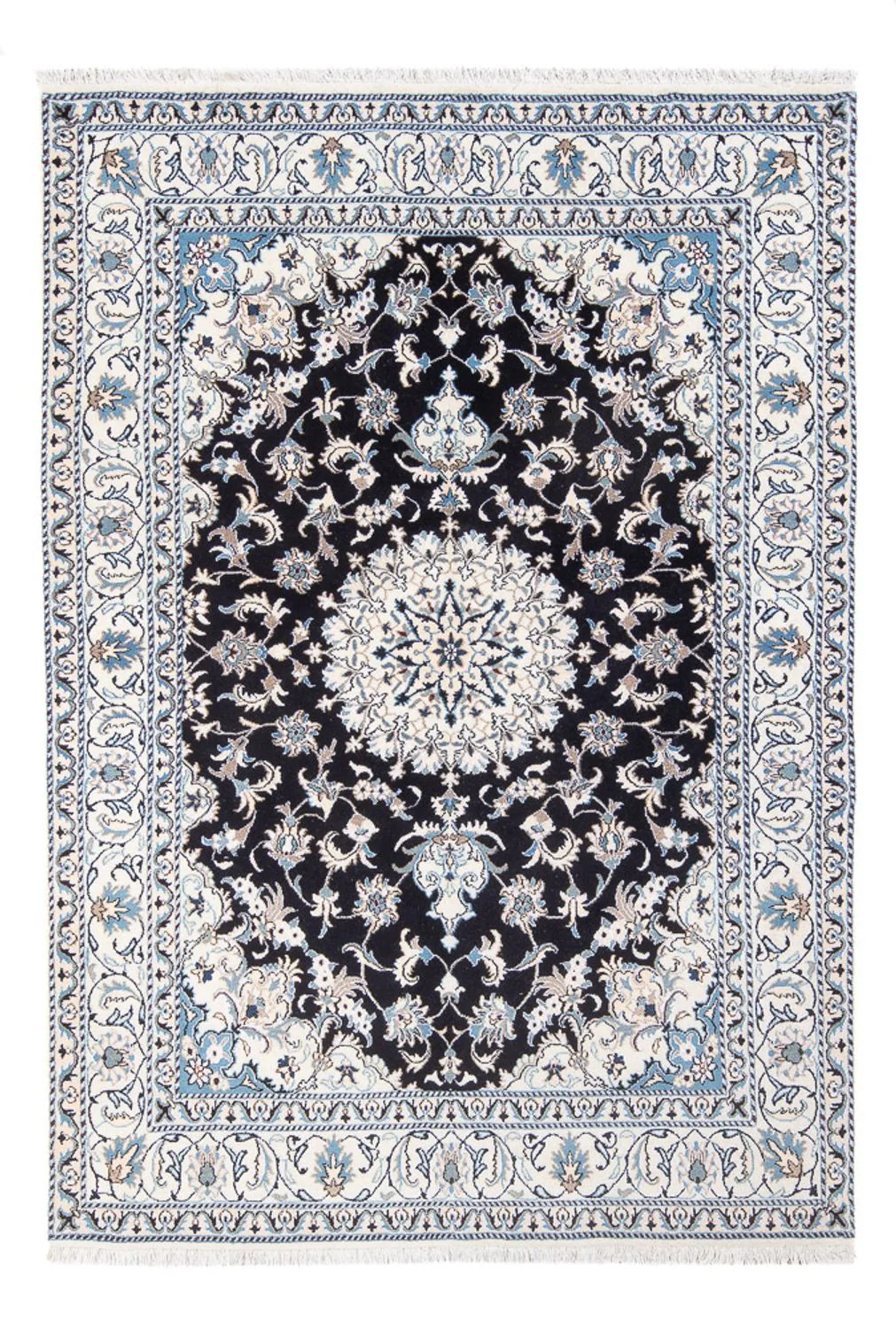 Perserteppich - Nain - 234 x 166 cm - dunkelblau