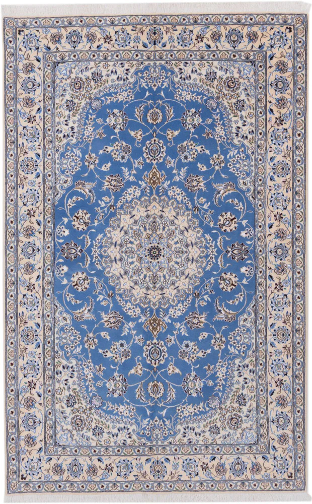 Perserteppich - Nain - 249 x 157 cm - hellblau