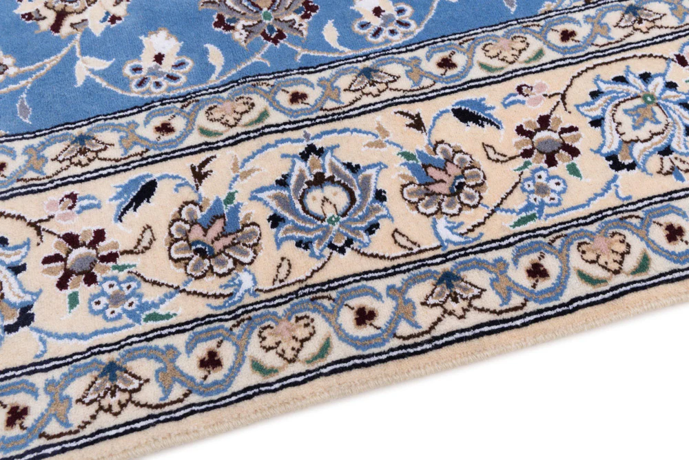 Perserteppich - Nain - 249 x 157 cm - hellblau - Image 5