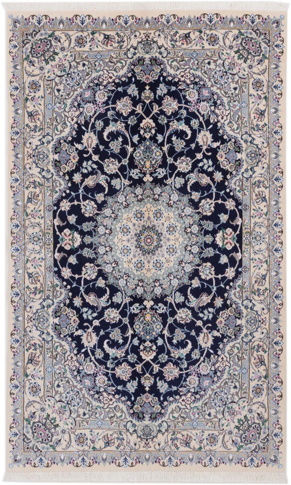 Perserteppich - Nain - 254 x 154 cm - dunkelblau