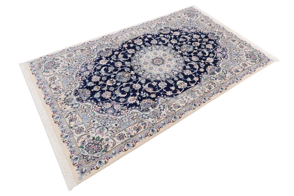 Perserteppich - Nain - 254 x 154 cm - dunkelblau - Image 3