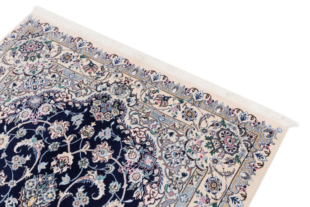 Perserteppich - Nain - 254 x 154 cm - dunkelblau - Image 4