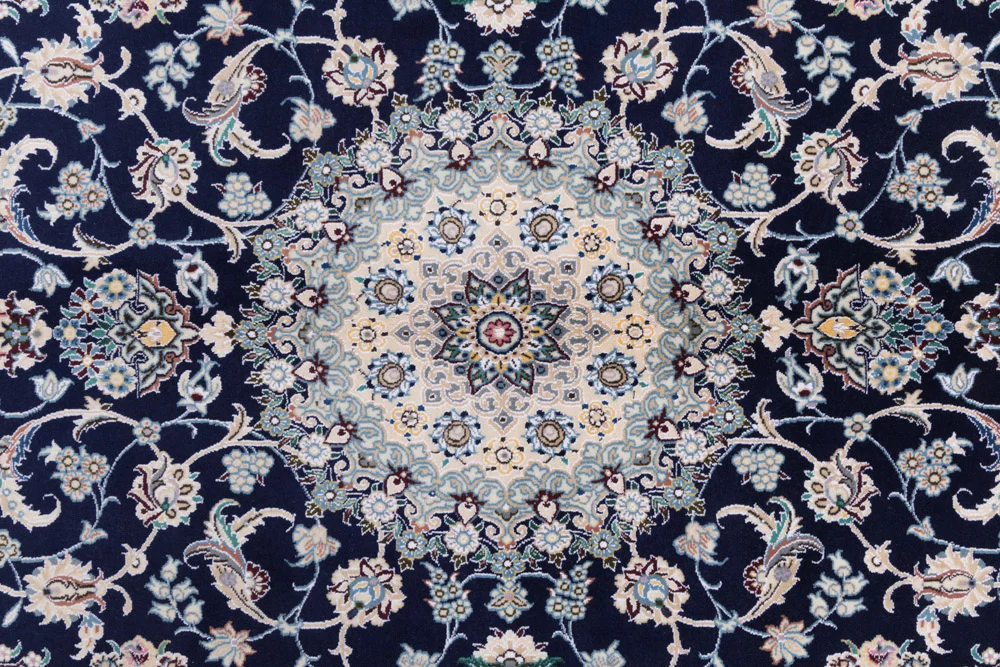 Perserteppich - Nain - 254 x 154 cm - dunkelblau - Image 8