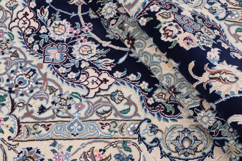 Perserteppich - Nain - 254 x 154 cm - dunkelblau - Image 9