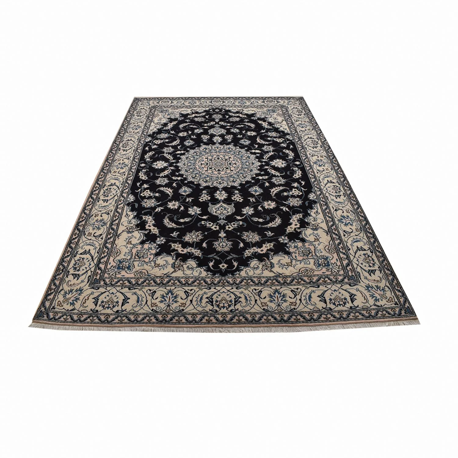 Perserteppich - Nain - 298 x 202 cm - dunkelblau - Image 5