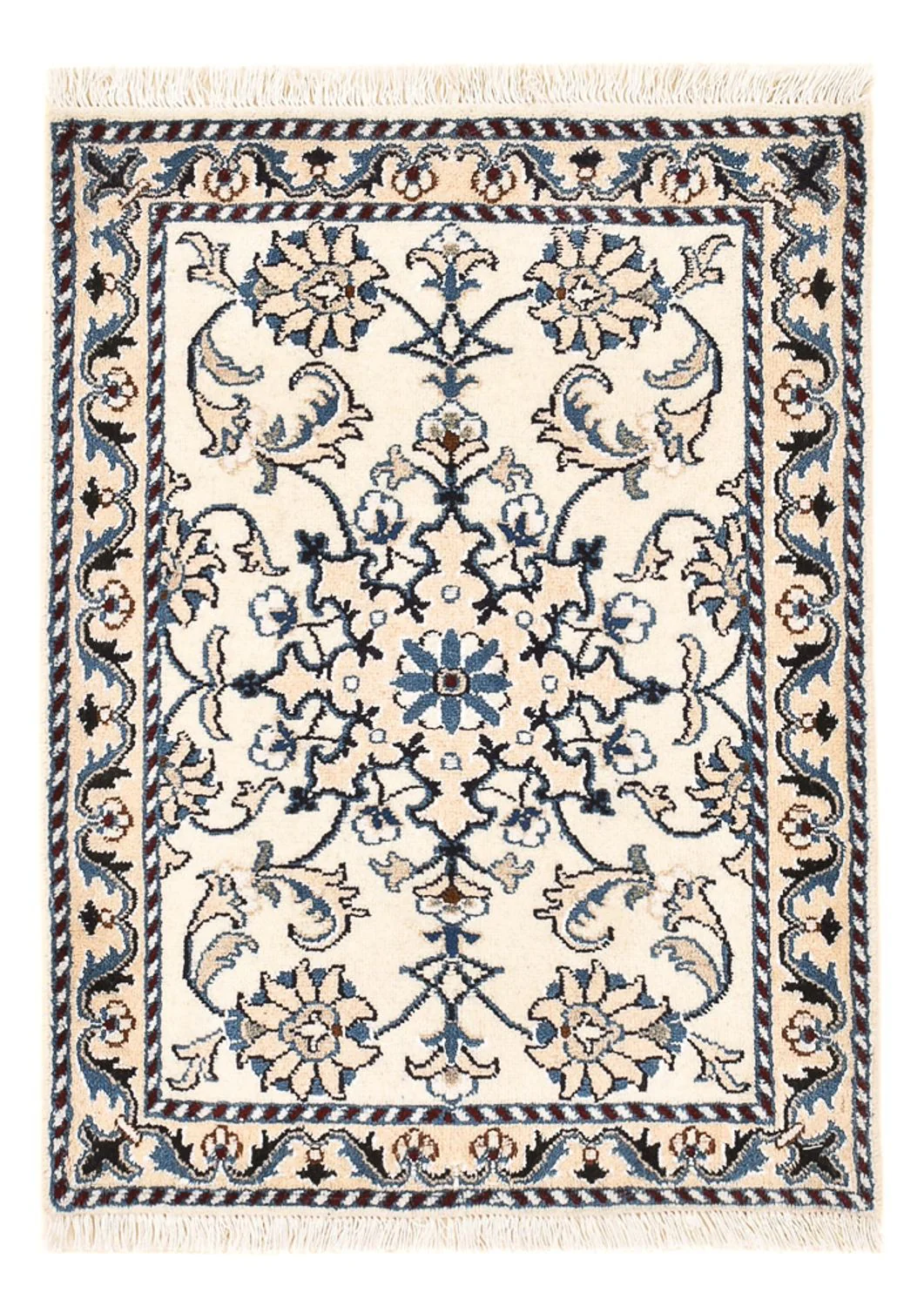 Perserteppich - Nain - 81 x 57 cm - creme